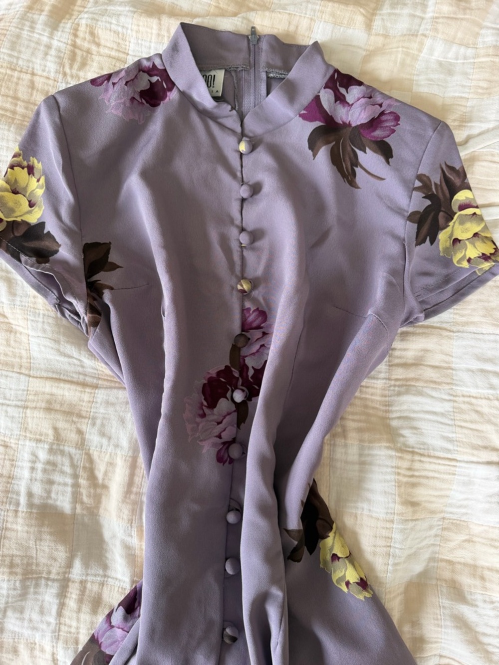 BYER TOO! Lilac Floral Button-Front Dress